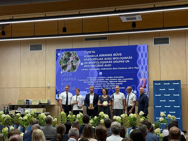 Botāniskais dārzs ir ieguvis 1. vietu skatē “Gada labākā būve Latvijā 2024” nominācijā “Ainavu būve” 